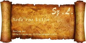 Száraz Lilla névjegykártya