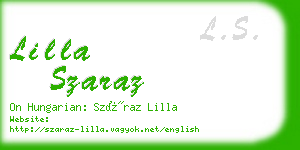 lilla szaraz business card